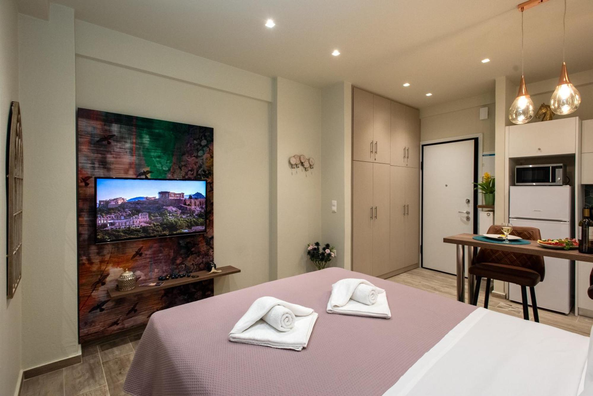 Blue Ark Romantic Studio Under Acropolis Athen Exterior foto